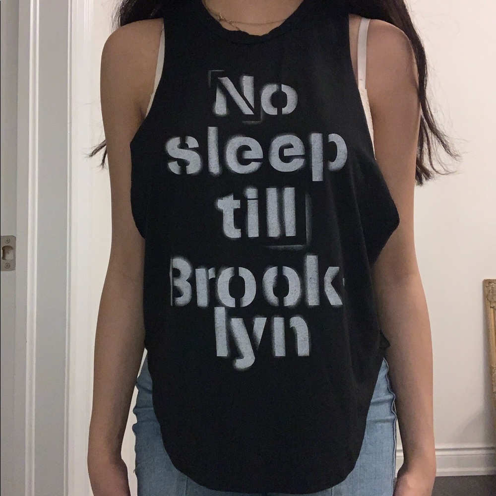 Asis Black tank top - No sleep till Brooklyn
